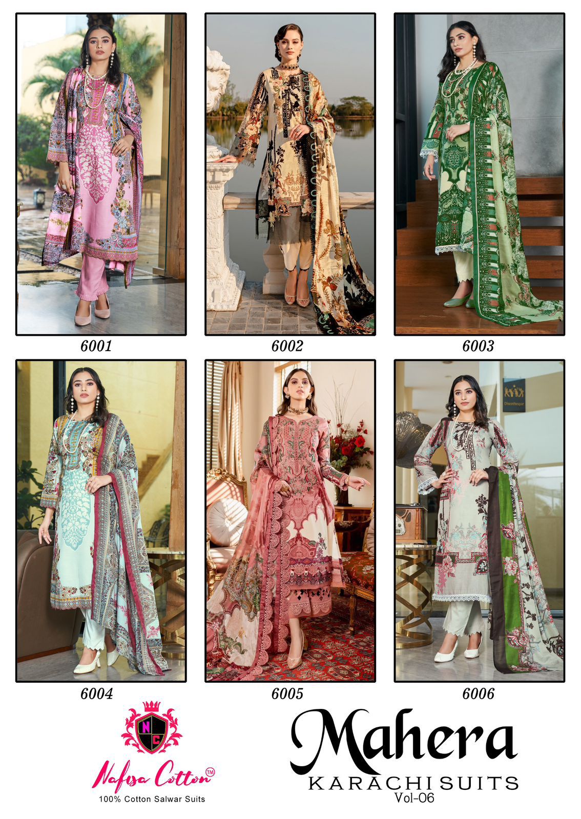 Mahera Vol 6 By Nafisa Cotton Pakistani Dress Material Wholesale Price In Surat
